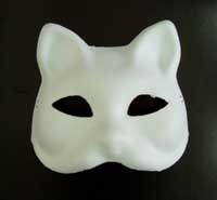 G044-02紙漿面具(貓）